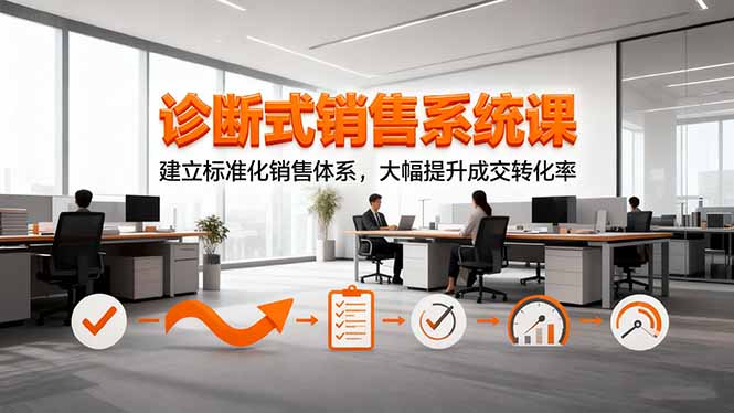 诊断式销售系统课,建立标准化销售体系,大幅提升成交转化率-琪哥网创