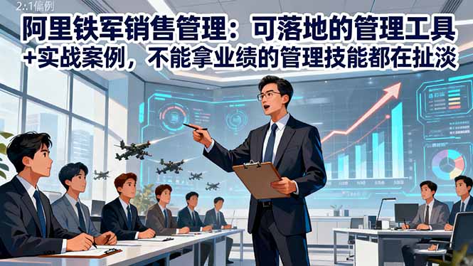 阿里铁军销售管理:可落地的管理工具+实战案例,不能拿业绩的管理都在扯淡-琪哥网创
