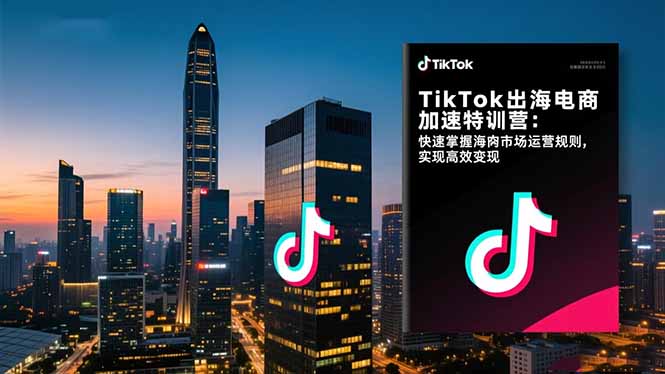 TikTok出海电商加速特训营：快速掌握海外市场运营规则，实现高效变现-琪哥网创