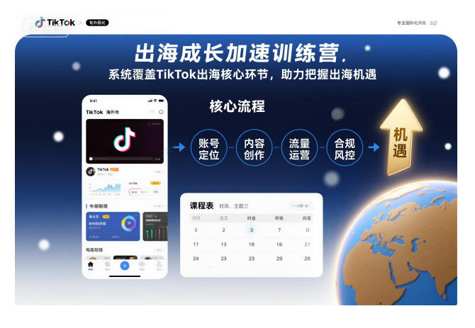 出海成长加速训练营，系统覆盖TikTok出海核心环节，助力把握出海机遇(更新)-琪哥网创