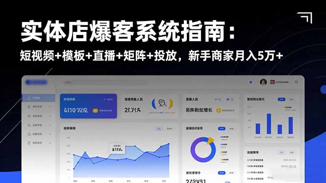 实体店爆客系统指南:短视频+模板+直播+矩阵+投放,新手商家月入5万+-琪哥网创