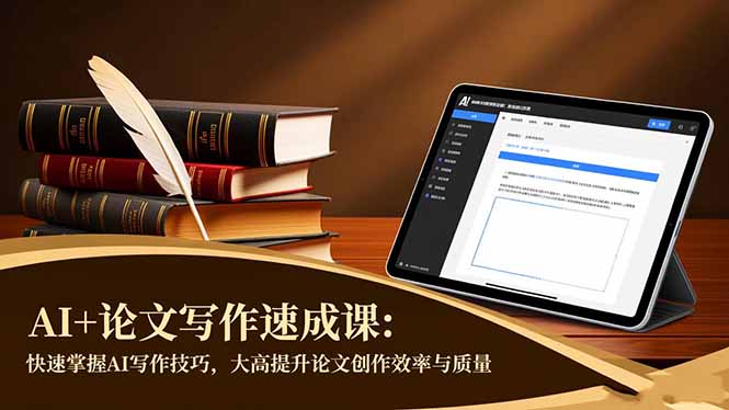 AI+论文写作速成课：快速掌握AI写作技巧，大幅提升论文创作效率与质量-琪哥网创
